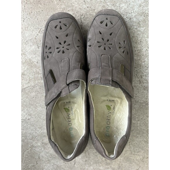 Waldlaufer Eyelet Dark Beige Leather Slip On Shoe Strap Size 7.5 - Picture 2 of 10